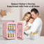 Mini Fridge 4L Car Refrigerator With LED Mirror, 3 Light Countertop Mini Fridge with Freezer-116984570-133000342