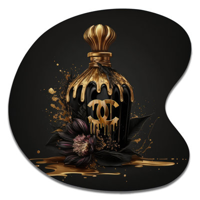 Barrymore - Unique Shape Fashion Metal Wall Art, Asymmetrical Metal Wall Sculpture Print