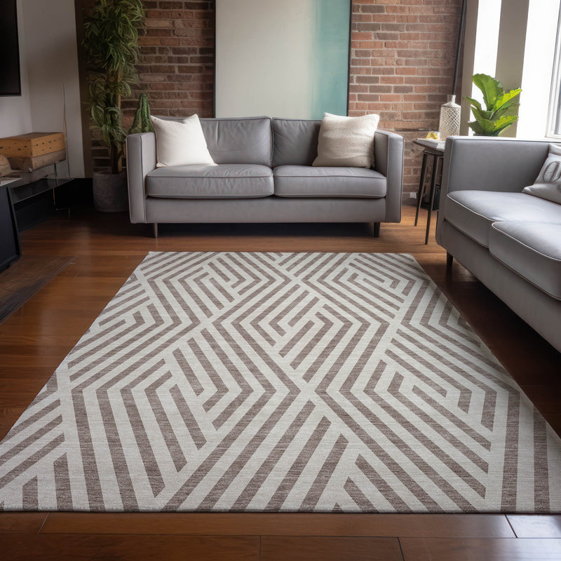 Altair Washable Geometric Indoor / Outdoor Rug, Rectangle 5' x 7'6"