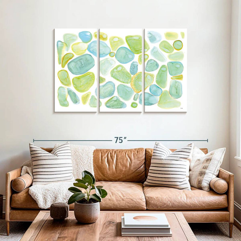 Avery Sea Glass Abstract, 36" H x 57" W