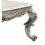 Table basse classique avec accents de marbre naturel et de bronze antique - poids de 92,37 lb, construction de plateau intemporelle avec détails de 56 po Profondeur de l'emballage, largeur 34
