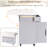 Kitchen Island With Trash Can Storage Cabinet, Kitchen Cart With Drop Leaf, Spice Rack, Towel Rack And Drawer, Rolling Kitchen Island On Wheels With Adjustable Shelf, Grey-1991456148