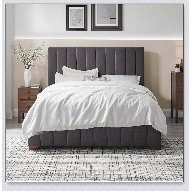 Dark Grey Queen Bed