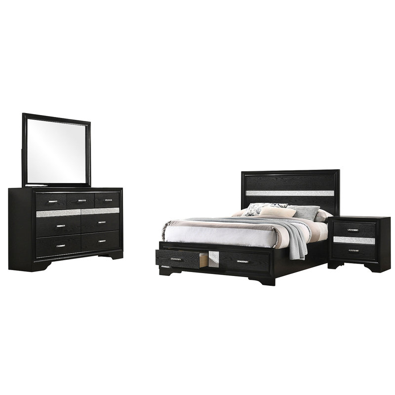 Ensemble de chambre à coucher double 4 pièces Annie, Complète