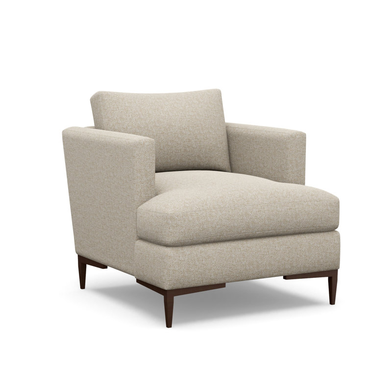 Aiden Accent Chair, Fleecy Vanilla (Performance fabric) 1351-92, Antique Bronze