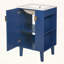 Ensemble de meuble-lavabo simple autoportant, poignées chic en demi-lune-515096771