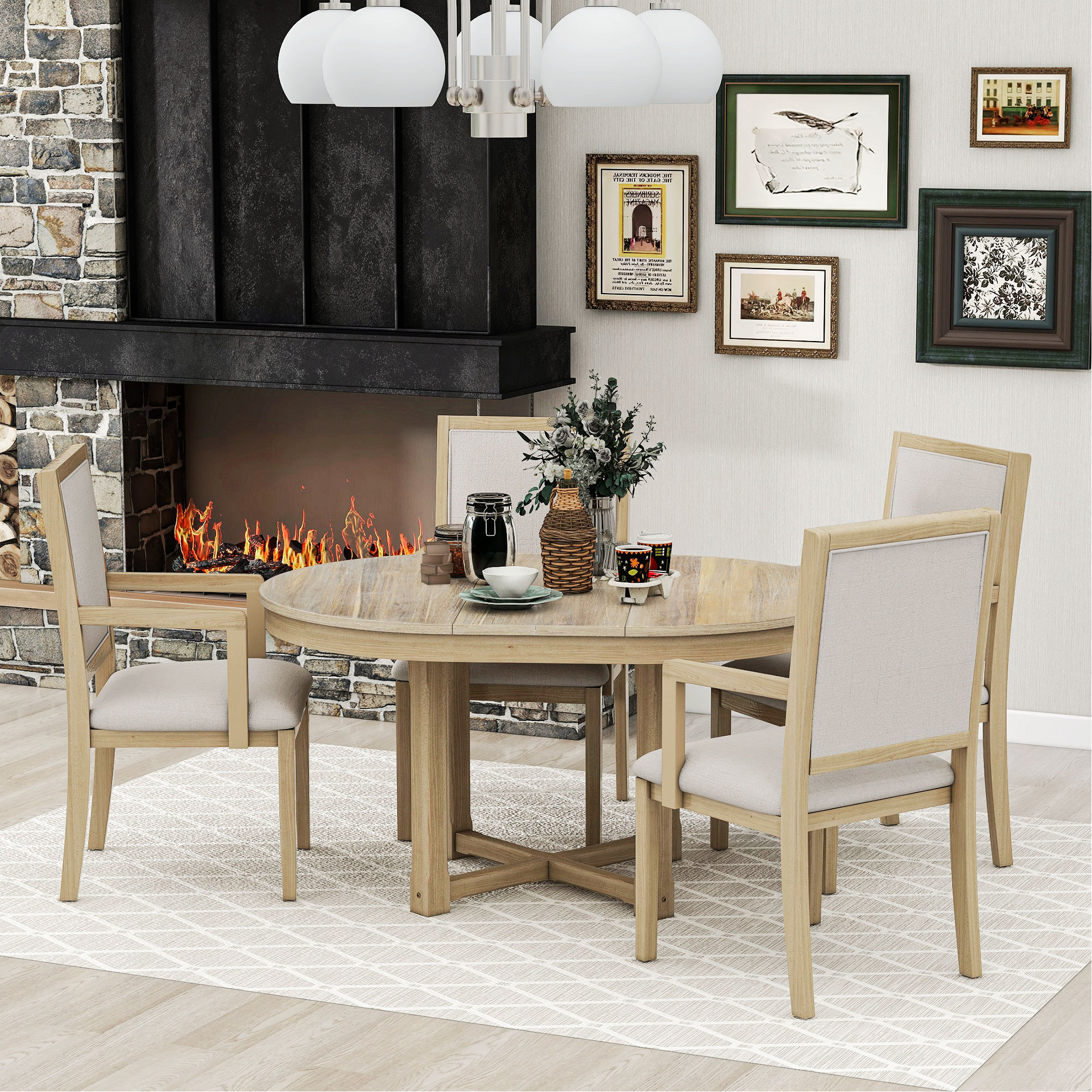 Rosalind Wheeler Broderik 5 Piece Extendable Dining Set Wayfair