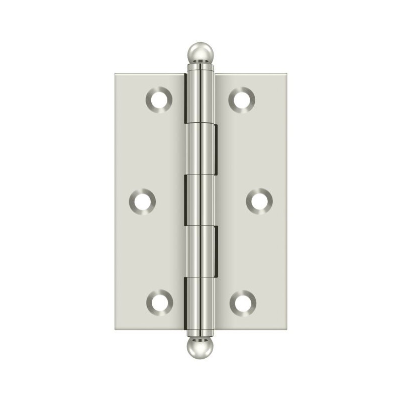 3'' x 2'' Butt Bearing Hinge, Polished Nickel