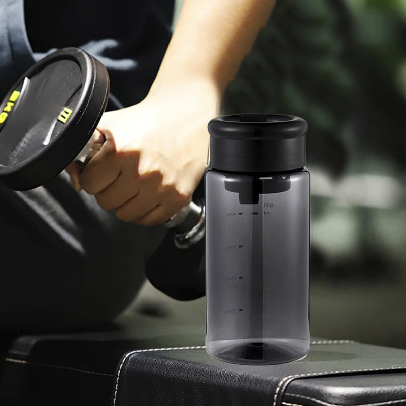 Bouteille d'eau en plastique transparent et réutilisable, S