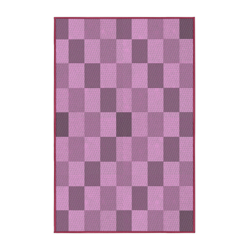 Tapis rose à motifs/mauves de zone, Rectangle 2 pi x 3 pi