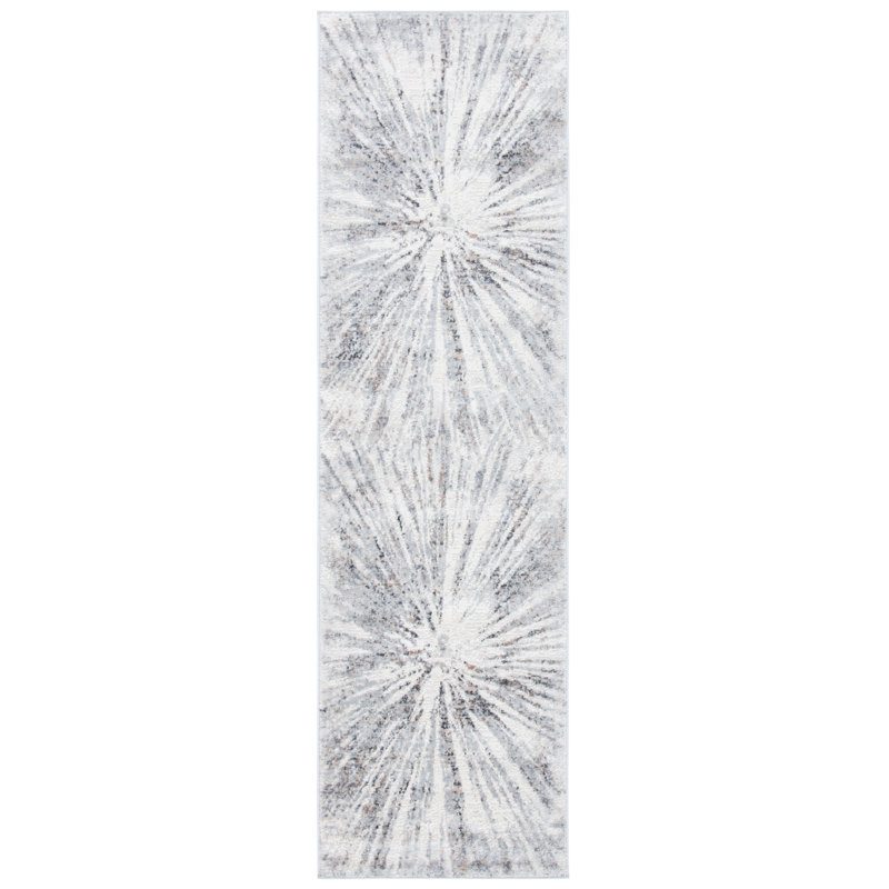 Koziol Cotton Abstract Rug, Runner 2'3" x 10'