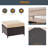 6 Piece Patio Sofa with Square Fire Pit Table and Ottomans-108198454-108198455