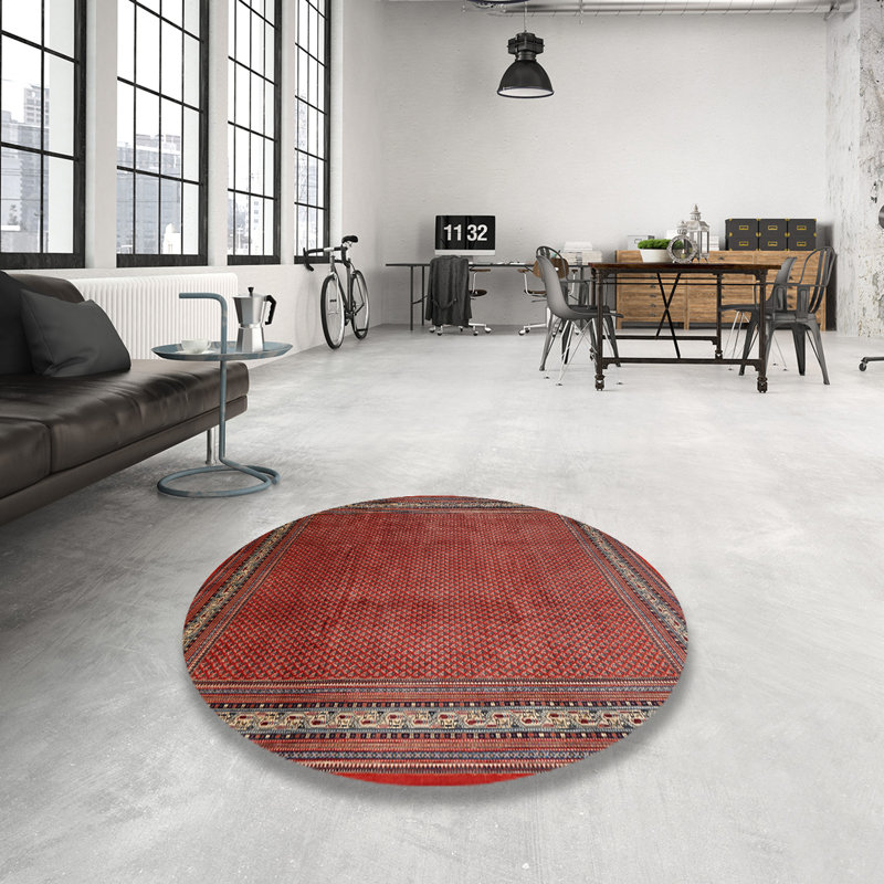 Glenford Southwestern Indoor Rug, Round 3'