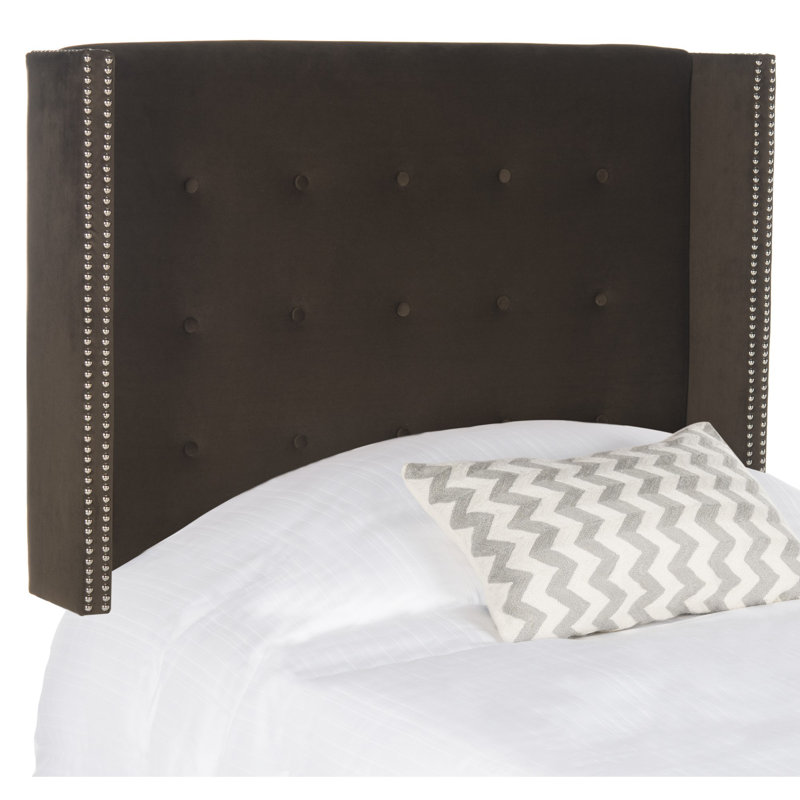 Burch Upholstered Headboard, Twin, Velvet Chocolate