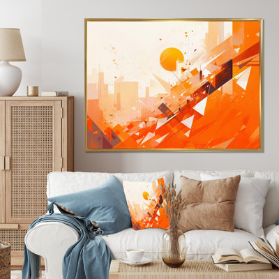 Orange orange, jaune brisé, réalités sur toile