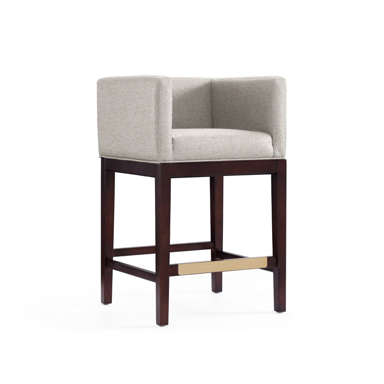 Beeley Upholstered Counter Stool with Solid Wood Frame