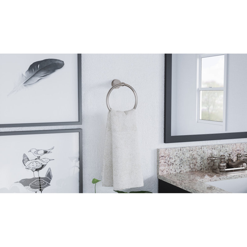 Ames Towel Ring, Brushed Nickel