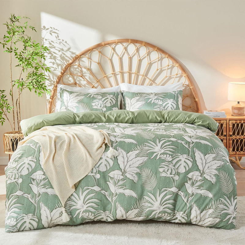 Housse de couette Gogreen, Housse de couette simple + 2 taies d'oreiller stan