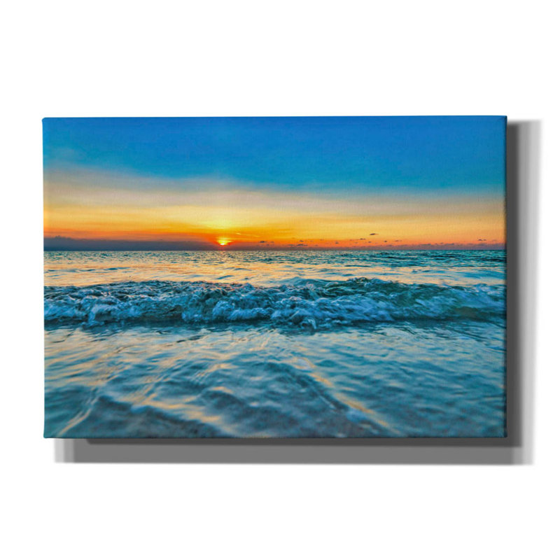 «Calm Aruba Blue on Canvas» par Mark A Paulda, reproduction, H 18 po x l 26 po x P 0,75 po