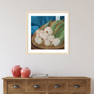 «Onions» par Angeles M. Pomata, reproduction d'art encadrée sur bois