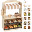 AIYAPLAY Pretend Play Shop Wooden Kids Grocery Store Playset with Play Food