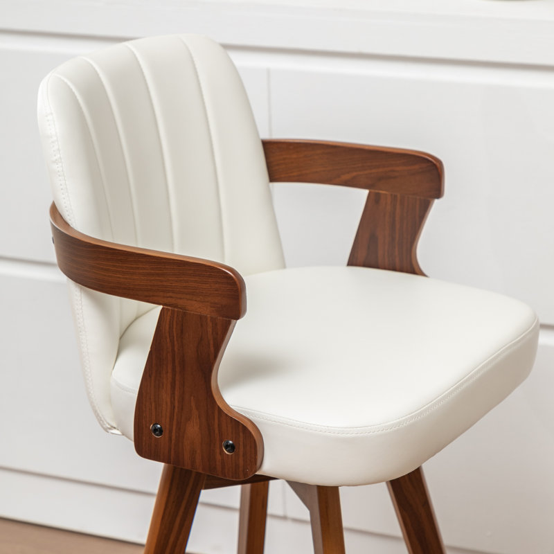 Tabouret de bar pivotant Jarissa, Blanc