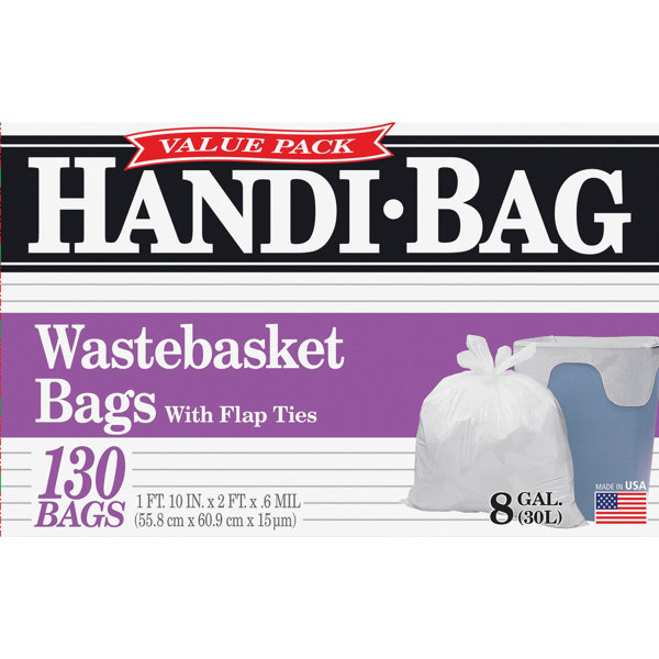 4 Gallon Small Trash Bags, Purple Garbage Bag , Wastebasket Trash Bags 100  Counts. 