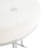 Tufted Faux Leather Round Bailys Vanity Stool with Chrome Metal Base-1546508542