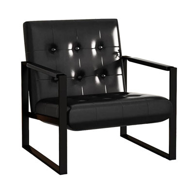 Zaen Faux Leather Armchair