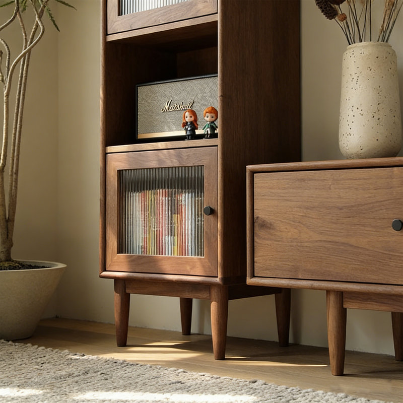 Japanese-Style Small Low-Profile Accent Cabinet