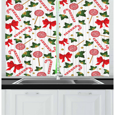 Floral Tailored Kitchen Curtain