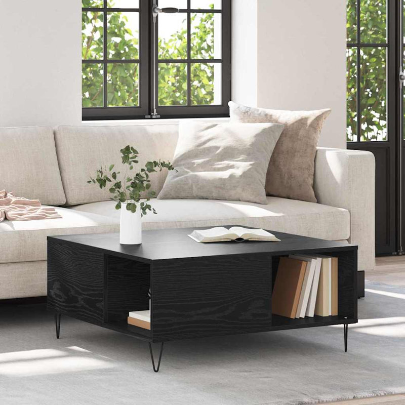 Coffee Table with Storage, Black