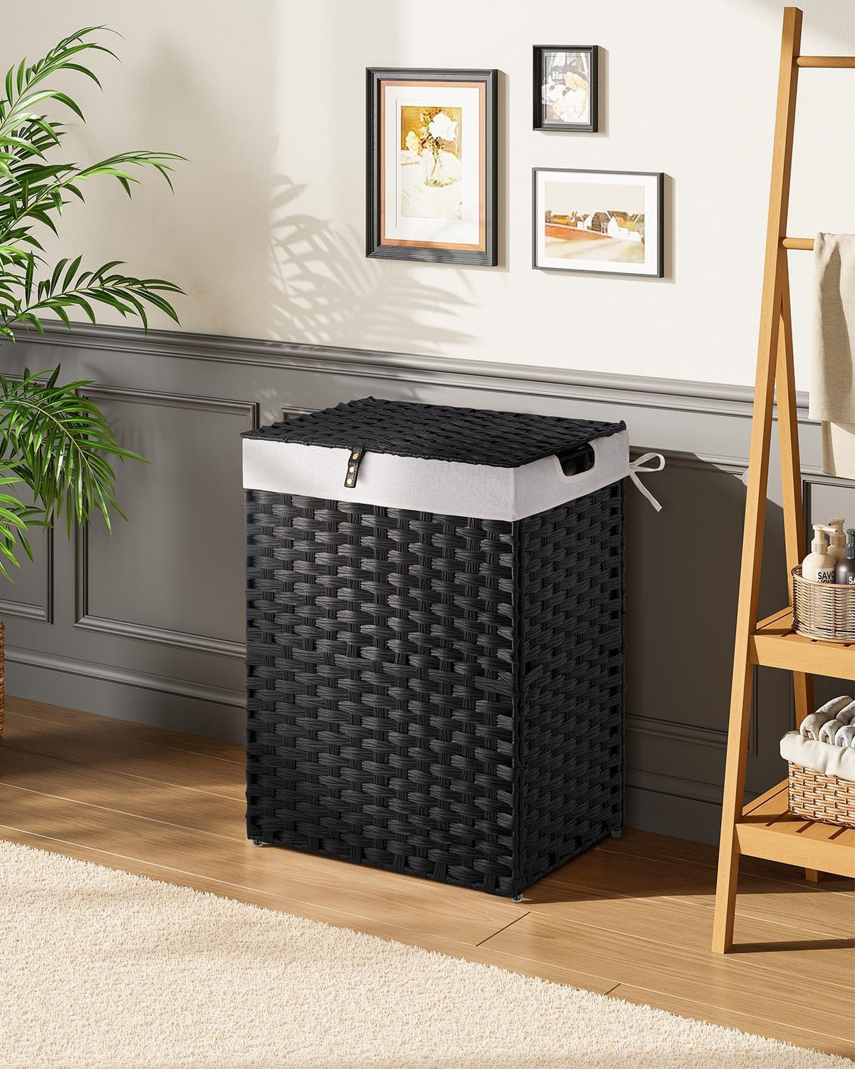 Dakota Fields Laundry Hamper With 2 Removable Liner Bags - 90L Divided ...