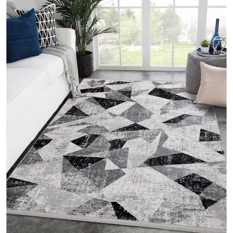 Ralfs Geometric Area Rug, Rectangular 80 x 150cm