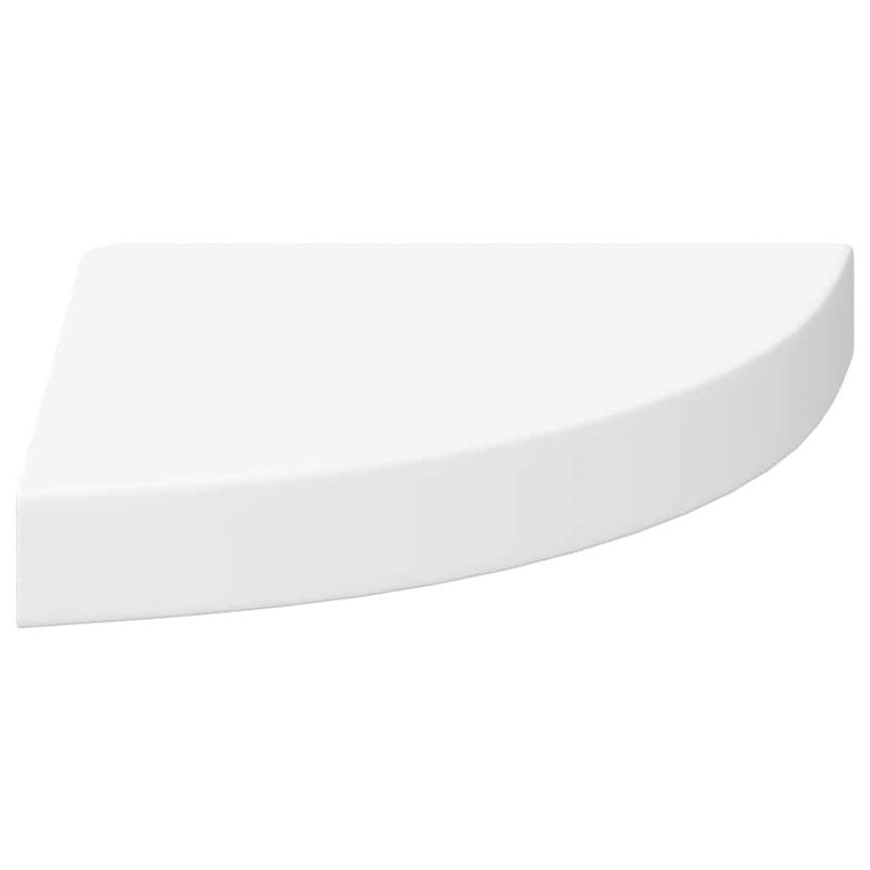 Wall Corner Shelf Floating Corner Shelf Wall Mounted Display Shelf, 1.5" H x 9.8" W x 9.8" D, White