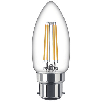 Philips LED Clear B35 B22 Bayonet Cap 40W Warm White