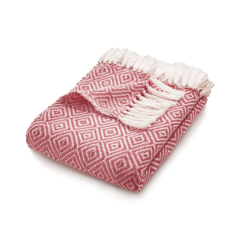 Stauton Throw Blanket, Coral Pink
