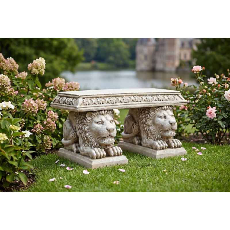 Banc d'extérieur en résine Grand Lion