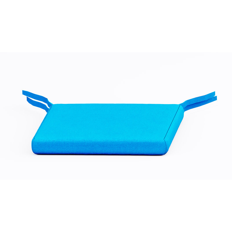 Sunbrella Outdoor 2.5'' Dining Chair Seat Cushion, Pacific Blue