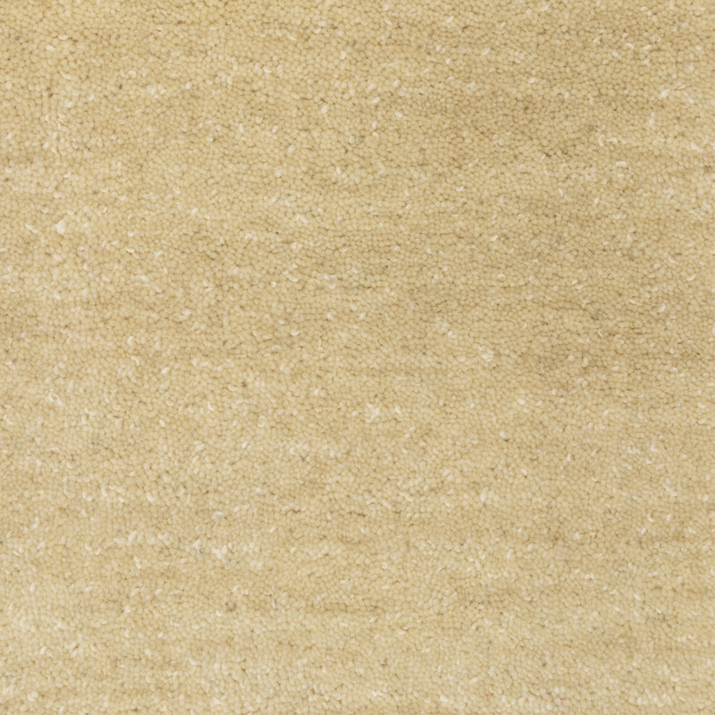 Yolandi Beige Solid Color Hand Tufted Wool Area Rug, Rectangle 5' x 8'