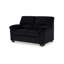 Causeuse Simy, velours côtelé de polyester de 63 po, accoudoirs coussinés-110740907