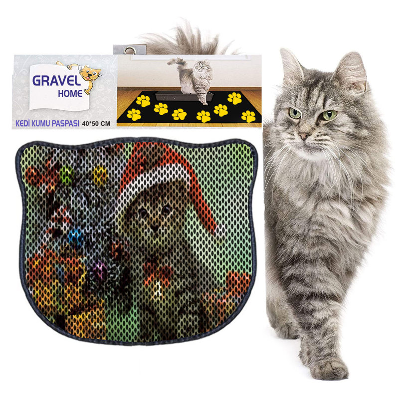 Durable Cat Litter Mat, 15.7 x 19.7 inches | 50% PVC / 50% Polyester, Machine Washable & Vacuum Friendly | Perfect for Easy Cleanup, Non-Slip Design to Keep Your Home Clean & Fresh, Ideal for Pet Owners