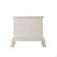 Table de chevet 2 tiroirs en bois de peuplier au fini blanc os