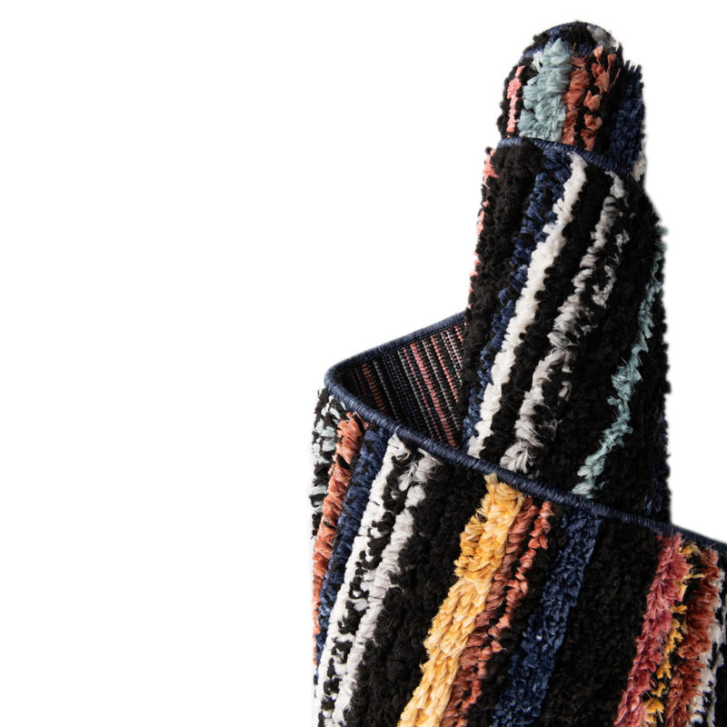 Prentice Striped Indoor Rug, Square 5'3"
