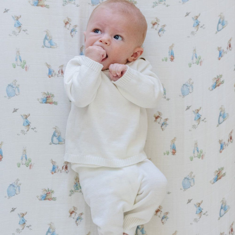 Drap pour lit de bébé Peter Rabbit