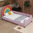  Artak Colorful Velvet Rainbow Twin Daybed Frame With Rainbow-Shaped Headboard