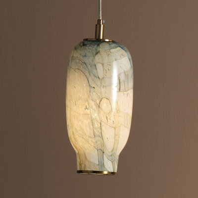 Helen Pendant In Pale Blue Glass