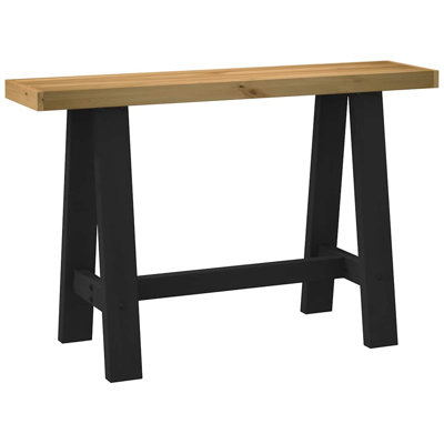 120 cm W Solid Wood Top Console Table