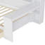 Lit de jour double en bois avec tablettes de rangement, lit multifonctionnel avec deux tiroirs de rangement et bureau d'étude