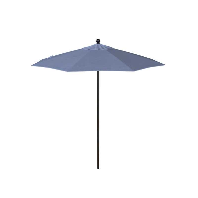 Parasol de marché 90 po Sunbrella, Toile toile Sunbrella® bleu ciel, Bronze